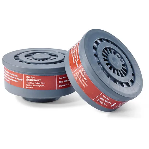 Beeswift Respirator A1 Filters (pair) — Grey
